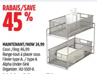 Canadian Tire Type A Alpha Under-Sink Organizer offer