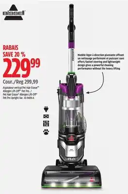 Canadian Tire Bissell Pet Hair Eraser Allergen Lift-Off Pet Pro Upright Vac offer
