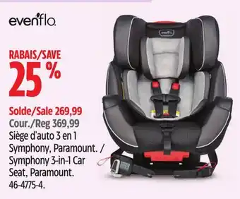 Canadian Tire Evenflo Symphony 3-in-1 Car Seat, Paramount offer