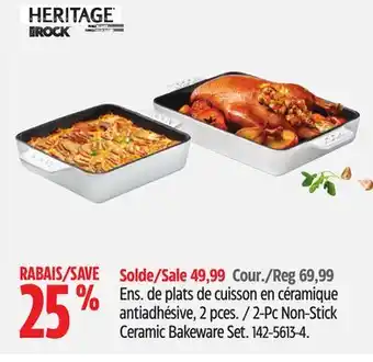 Canadian Tire Heritage 2-Pc Non-Stick Ceramic Bakeware Set offer