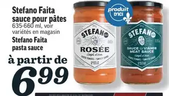 Marché Richelieu STEFANO FAITA SAUCE POUR PÂTES | STEFANO FAITA PASTA SAUCE offer