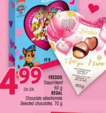 Uniprix FREDDO Cœur/Heart, REGAL Chocolats sélectionnés/ Selected chocolates offer