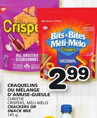 Marches Tradition CHRISTIE CRISPERS, MÉLI-MÉLO CRACKERS OR SNACK MIX offer