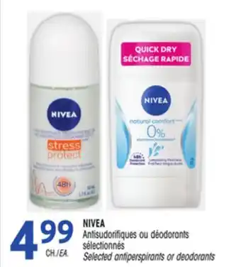 Uniprix NIVEA Antisudorifiques ou déodorants sélectionnés/ Selected antiperspirants or deodorants offer