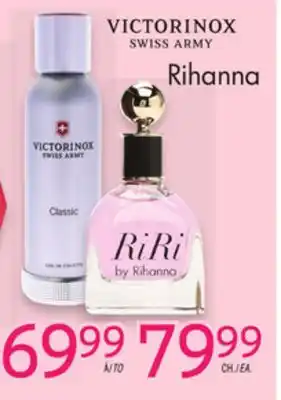 Uniprix VICTORINOX SWISS ARMY, RIHANNA Fragrances sélectionnées/Selected fragrance offer