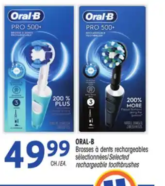 ORAL-B Brosses à dents rechargeables sélectionnées/Selected rechargeable toothbrushes
