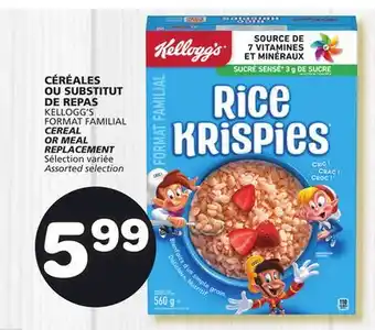 Marches Tradition KELLOGG'S FORMAT FAMILIAL CEREAL OR MEAL REPLACEMENT offer