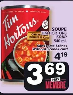 Marches Tradition TIM HORTONS SOUP offer