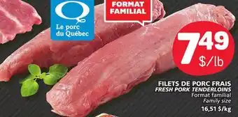 Marché Bonichoix FRESH PORK TENDERLOINS offer