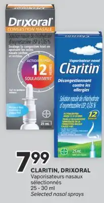 Brunet CLARITIN, DRIXORAL Vaporisateurs nasaux sélectionnés offer