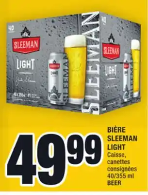 Super C BIÈRE SLEEMAN LIGHT | BEER offer