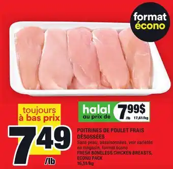 Super C POITRINES DE POULET FRAIS DÉSOSSÉES | FRESH BONELESS CHICKEN BREASTS offer