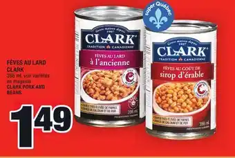 Super C FÈVES AU LARD CLARK | CLARK PORK AND BEANS offer