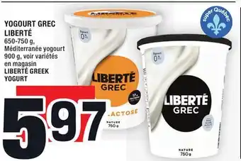 Super C YOGOURT GREC LIBERTÉ | LIBERTÉ GREEK YOGURT offer