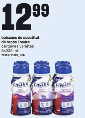 Provigo BOISSONS DE SUBSTITUT DE REPAS ENSURE, 6x235 mL offer