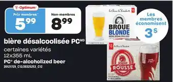 Provigo BIÈRE DÉSALCOOLISÉE PC, 12x355 mL offer