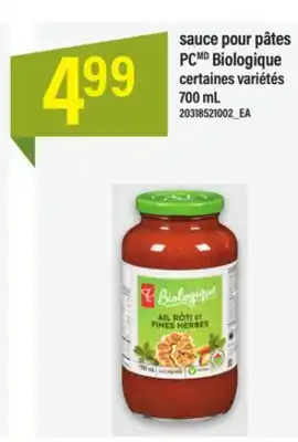 Maxi SAUCE POUR PÂTES PCMD BIOLOGIQUE offer