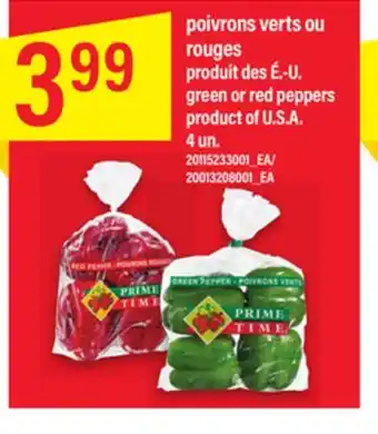Maxi POIVRONS VERTS OU ROUGES offer