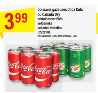 Maxi boissons gazeuses Coca Cola ou Canada Dry offer