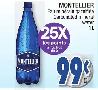 Jean Coutu MONTELLIER Carbonated mineral water offer