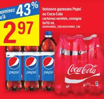 Maxi BOISSONS GAZEUSES PEPSI OU COCA-COLA offer