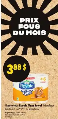 Maxi ESSUIE-TOUT ROYALE TIGER TOWEL, 3=6 ROULEAUX offer