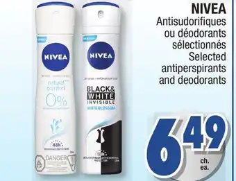 Jean Coutu NIVEA Selected antiperspirants and deodorants offer