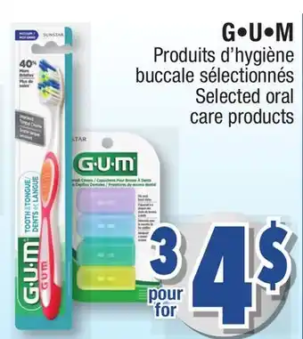 Jean Coutu G•U•M Selected oral care products offer