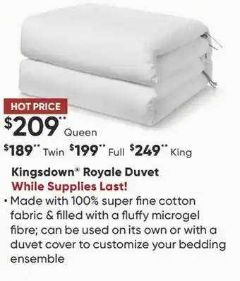 Dormez Vous Kingsdown Royale Duvet offer