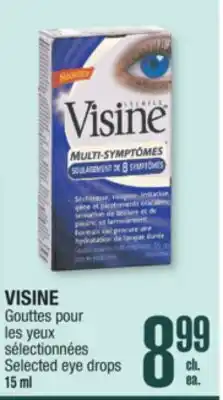 Jean Coutu VISINE Selected eye drops offer