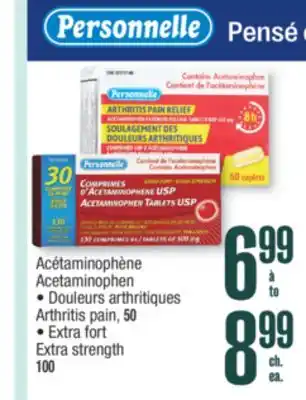 Jean Coutu Personnelle Acetaminophen offer