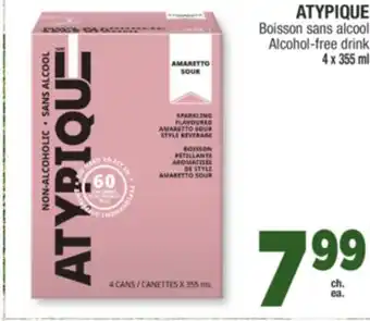Jean Coutu ATYPIQUE Alcohol-free drink offer