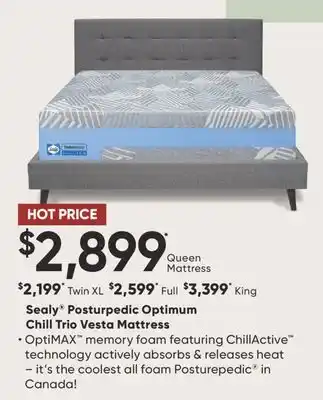 Dormez Vous Sealy Posturpedic Optimum Chill Trio Vesta Mattress offer