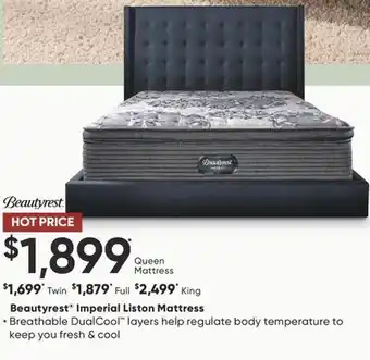 Dormez Vous Beautyrest Imperial Liston Mattress offer
