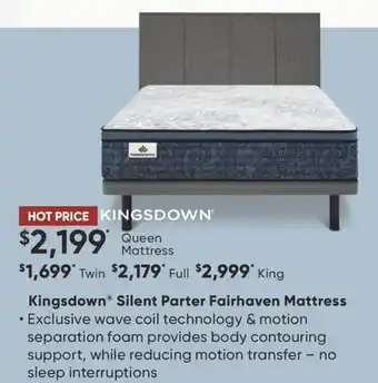 Dormez Vous Kingsdown Silent Parter Fairhaven Mattress offer