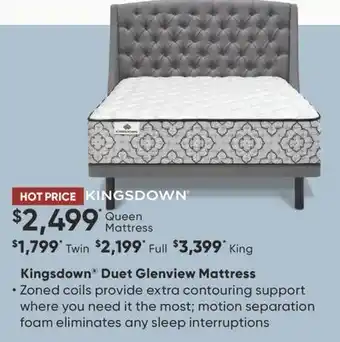 Dormez Vous Kingsdown Duet Glenview Mattress offer