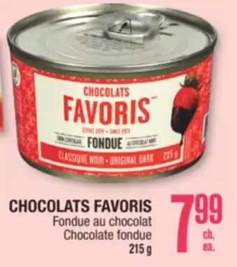 Jean Coutu CHOCOLATS FAVORIS Chocolate fondue offer