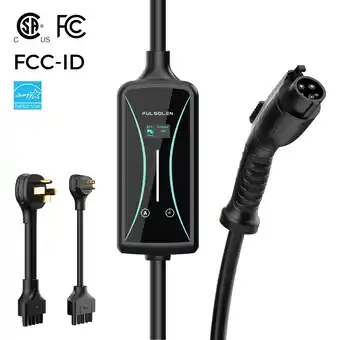 Best Buy Fulsolen EV Charger, 32Amp Level 2 Electric Vehicle Charging Station with NEMA 5-15 and NEMA 14-50 Outlet (22ft, 7.6KW, 32Amp offer