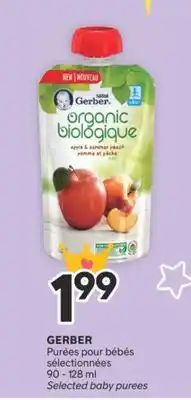 Brunet GERBER Purées pour bébés sélectionnées offer