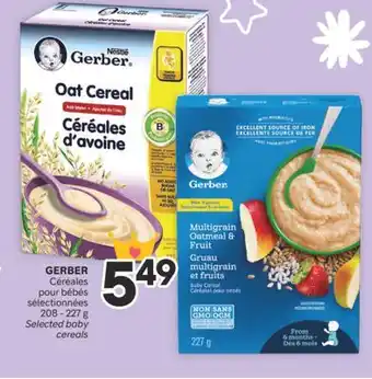 Brunet GERBER Céréales pour bébés sélectionnées offer