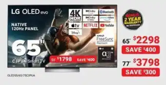 Visions Electronics LG OLED 65" C3PUA Smart TV offer