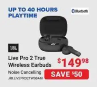 Visions Electronics JBL Live Pro 2 True Wireless Earbuds offer