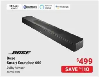 Visions Electronics Bose Smart Soundbar 600 offer