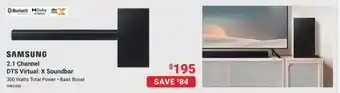 Visions Electronics SAMSUNG 2.1 Channel DTS Virtual X Soundbar offer