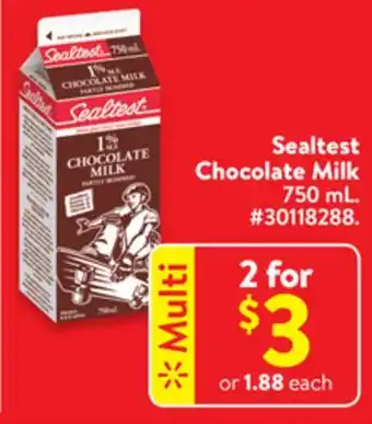 Walmart Sealtest Chocolate Milk offer
