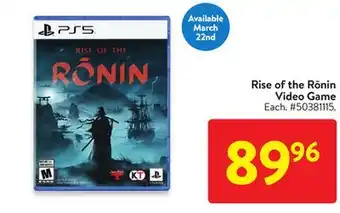 Walmart Rise of the Ronin Video Game offer