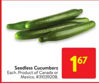 Walmart Seedless Cucumbers offer