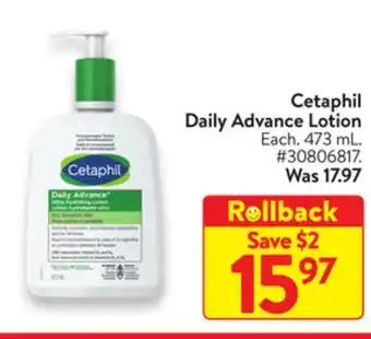 Walmart Cetaphil Daily Advance Lotion offer