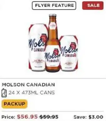 The Beer Store Molson Canadian 24 x 473ml Cans offer