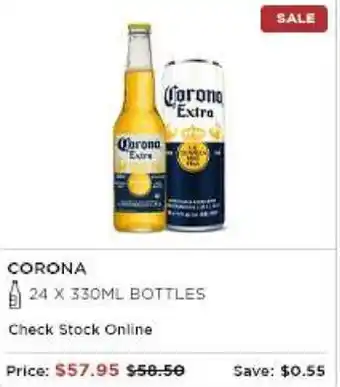 The Beer Store Corona 24 x 330ml Bottles offer